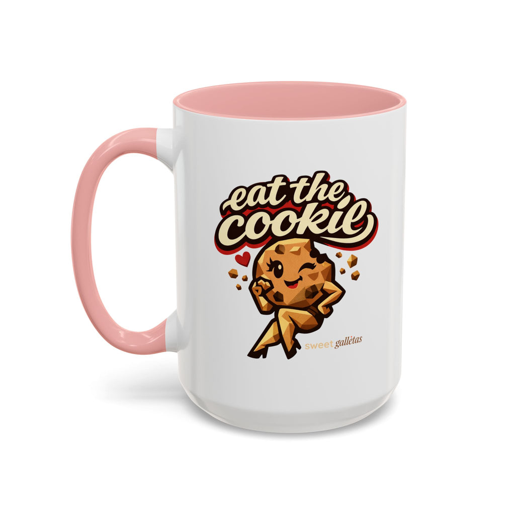 Eat the Cookie Coffee Mug — Cute Chocolate Chip Cookie Graphic Accent Mug