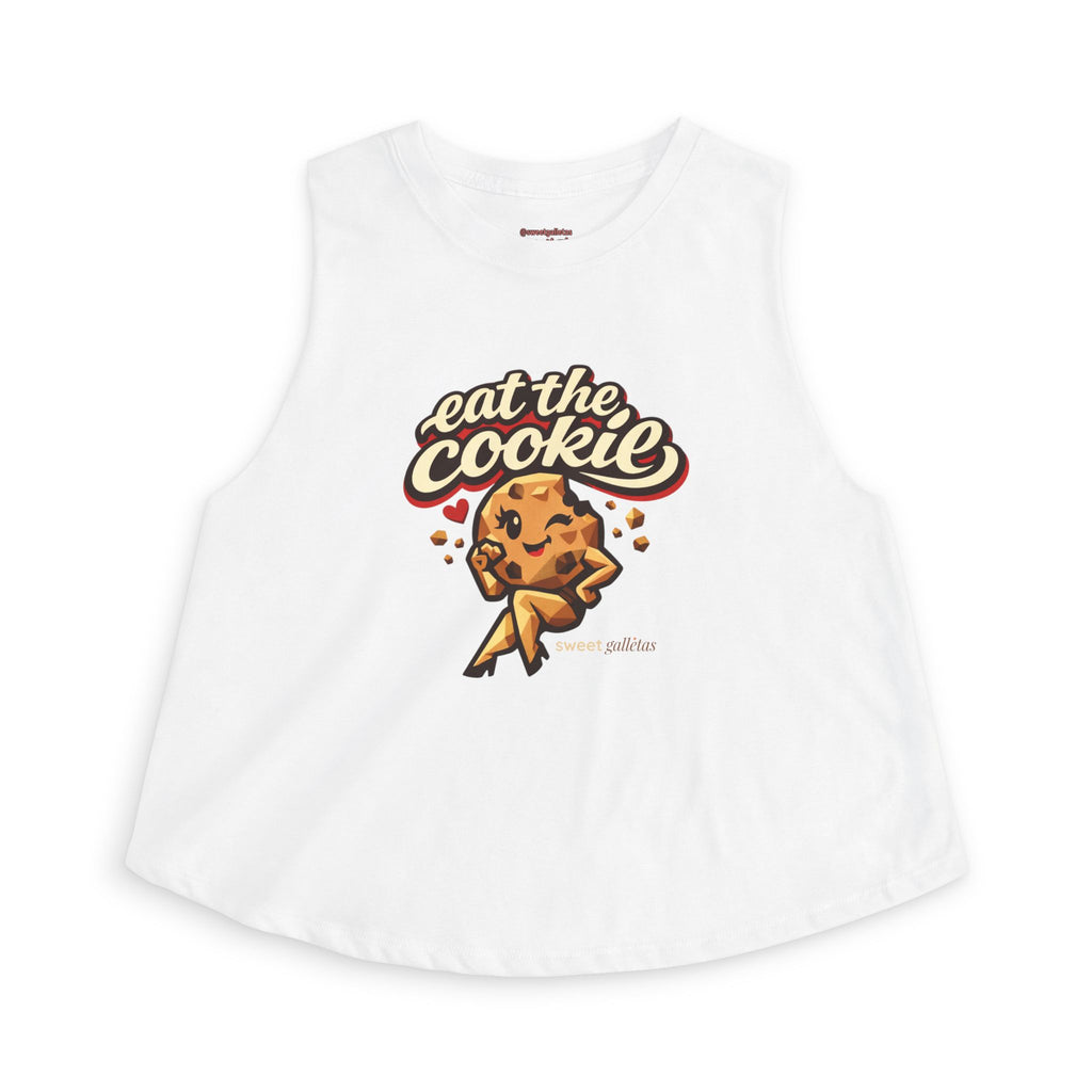 Eat the Cookie Crop Top — Cute Cookie Graphic Women's Tank