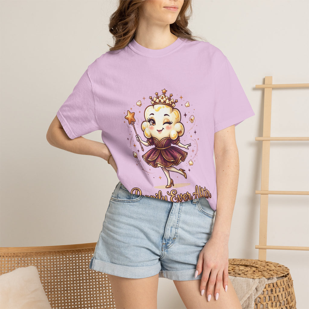 T-Shirt — "Poppily Ever After" Princess Popcorn Cute Graphic Tee