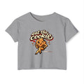 Eat The Cookie Retro Graphic Crop Top — Women's Festival Tee