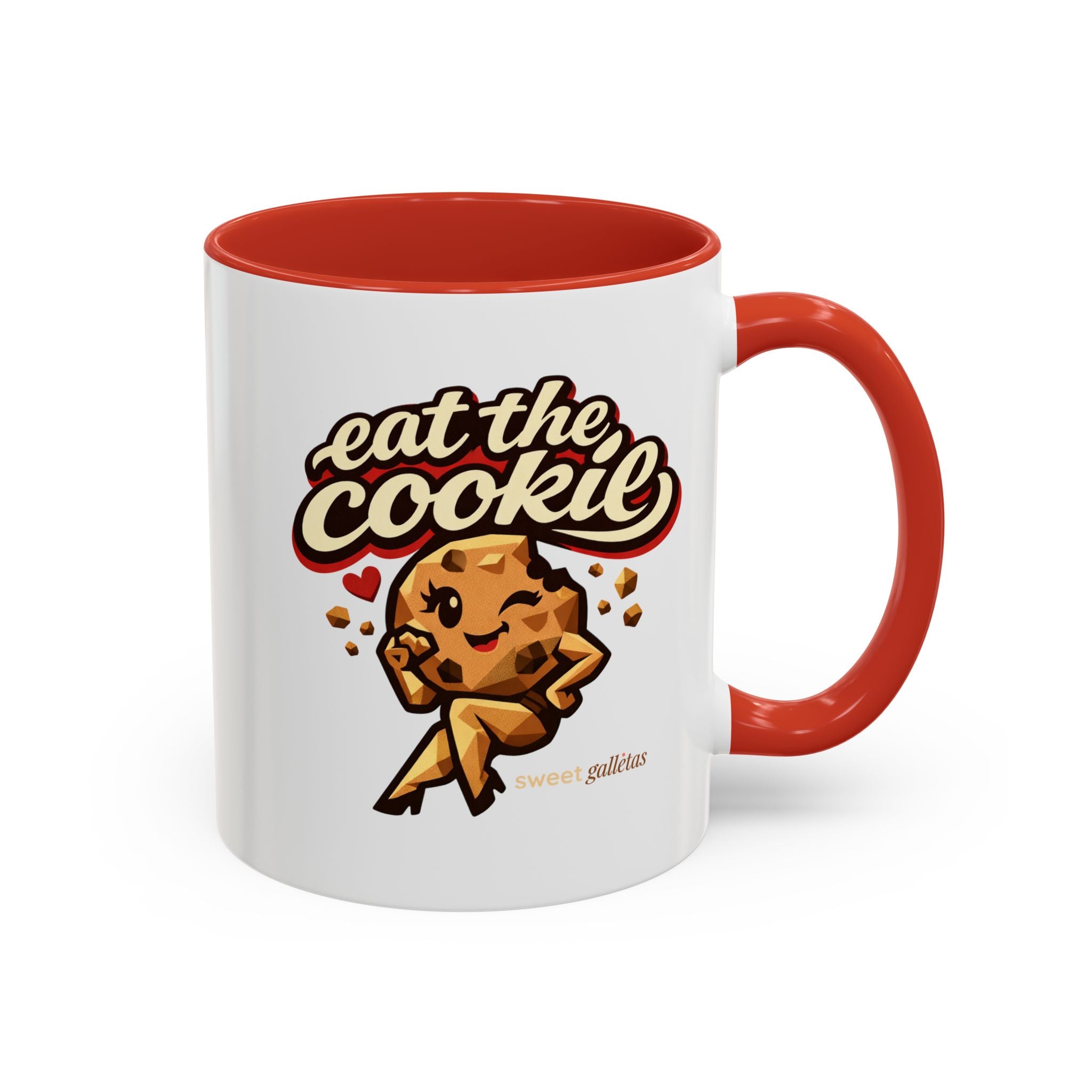 Eat the Cookie Coffee Mug — Cute Chocolate Chip Cookie Graphic Accent Mug