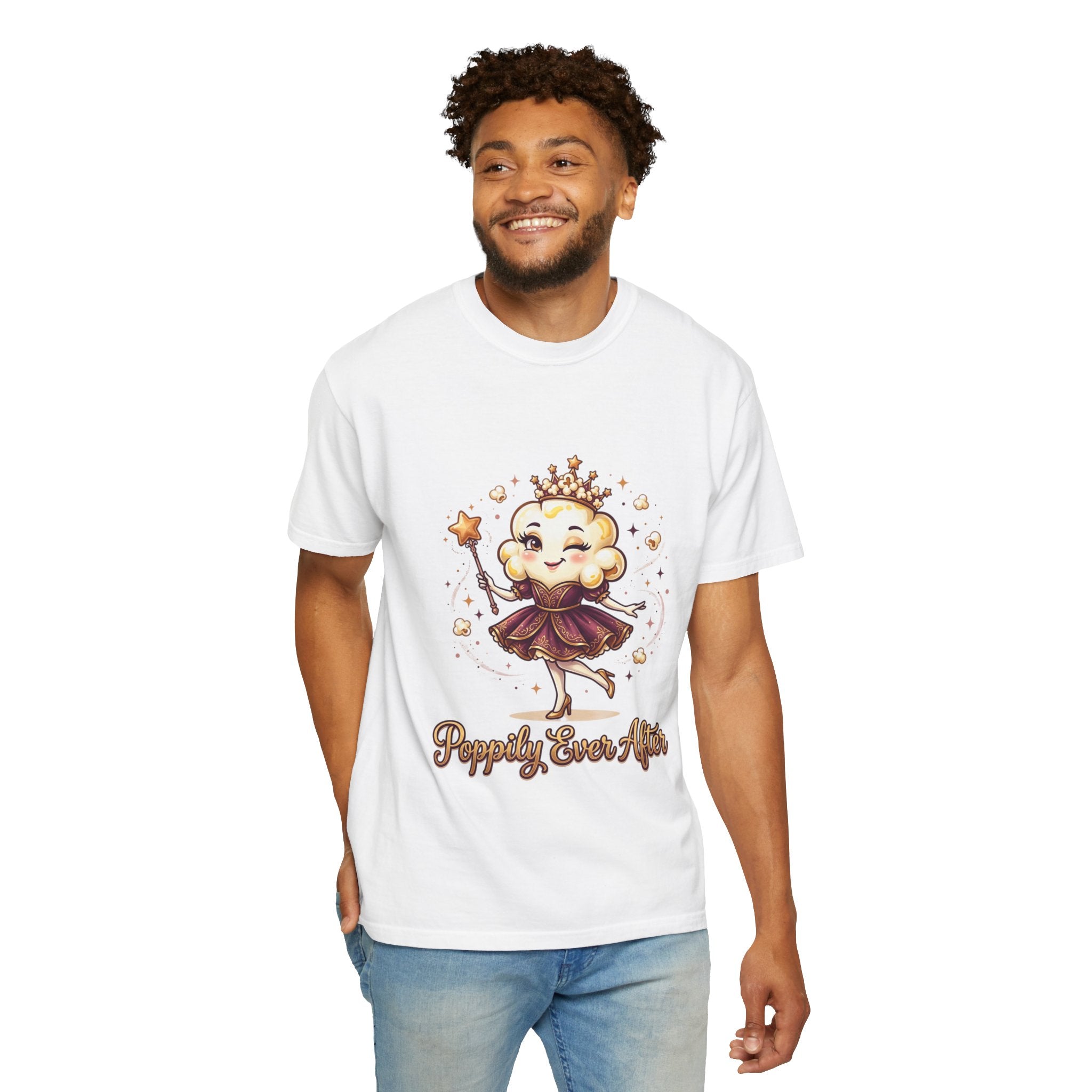 T-Shirt — "Poppily Ever After" Princess Popcorn Cute Graphic Tee