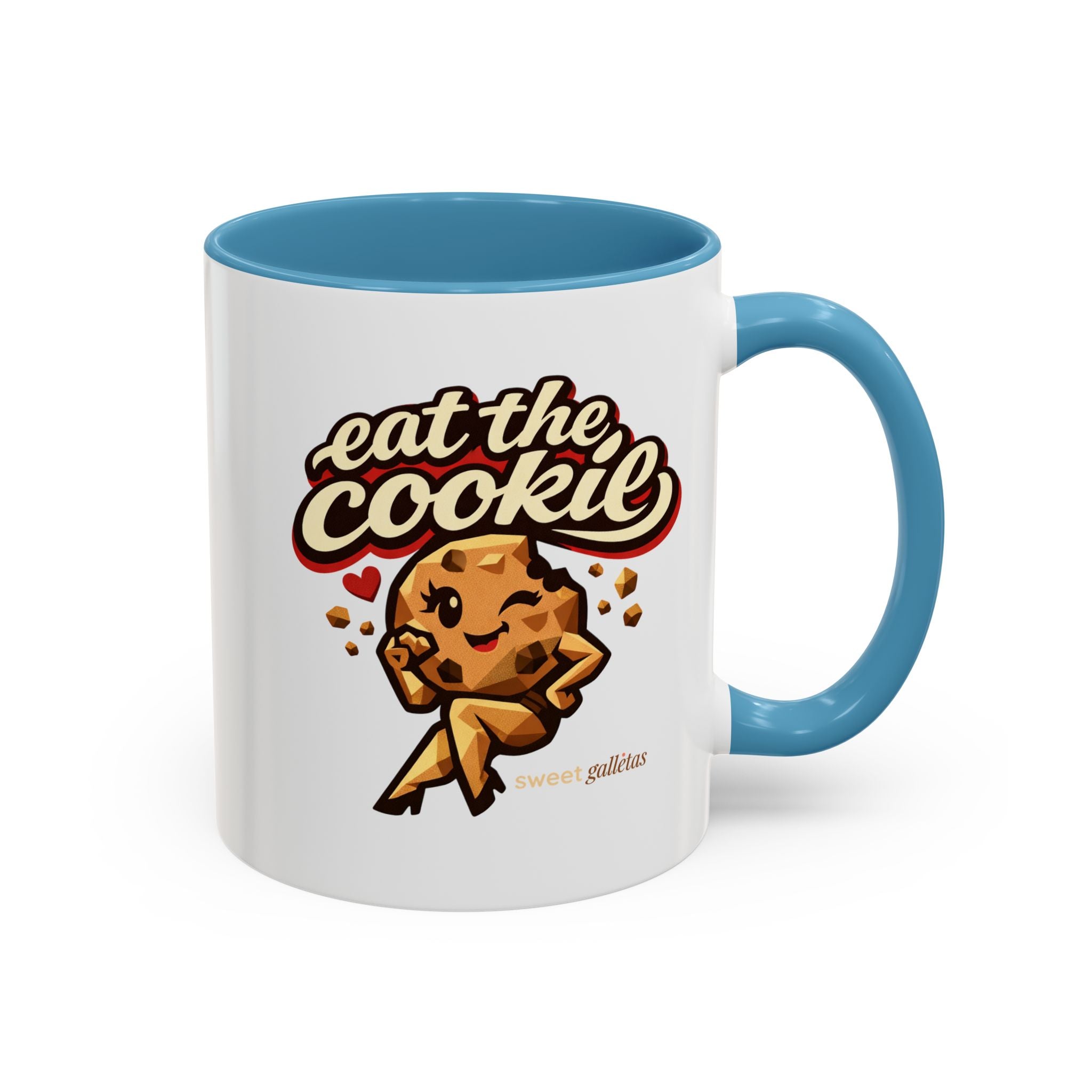 Eat the Cookie Coffee Mug — Cute Chocolate Chip Cookie Graphic Accent Mug
