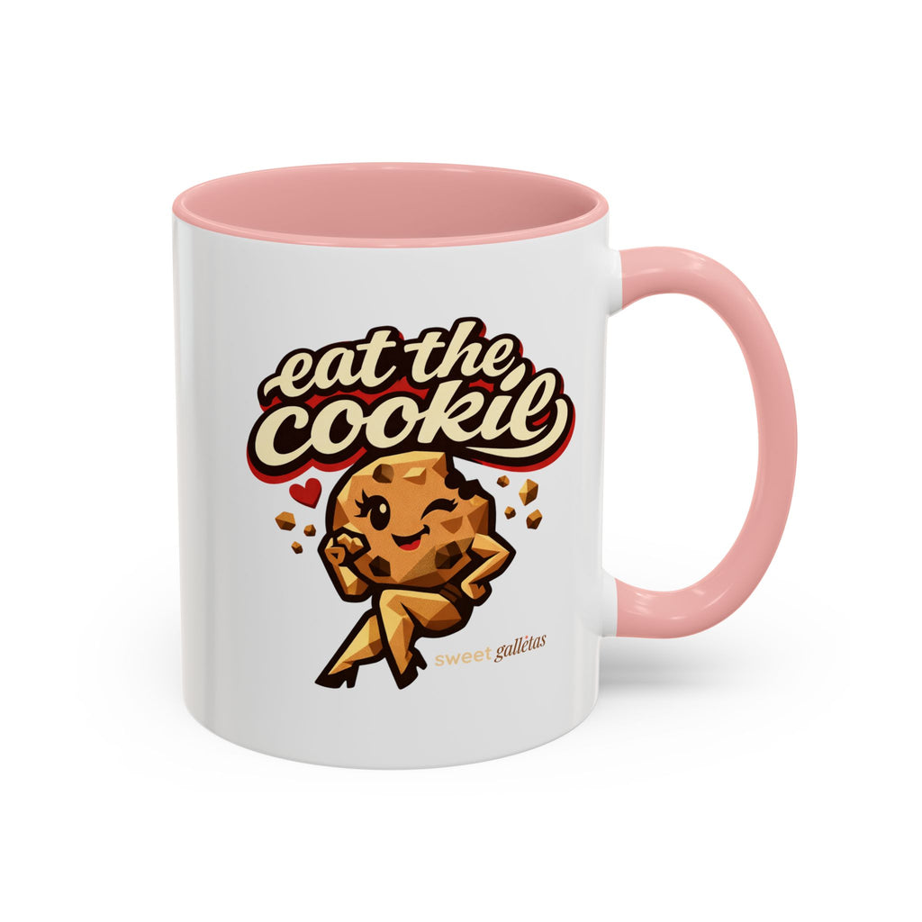 Eat the Cookie Coffee Mug — Cute Chocolate Chip Cookie Graphic Accent Mug