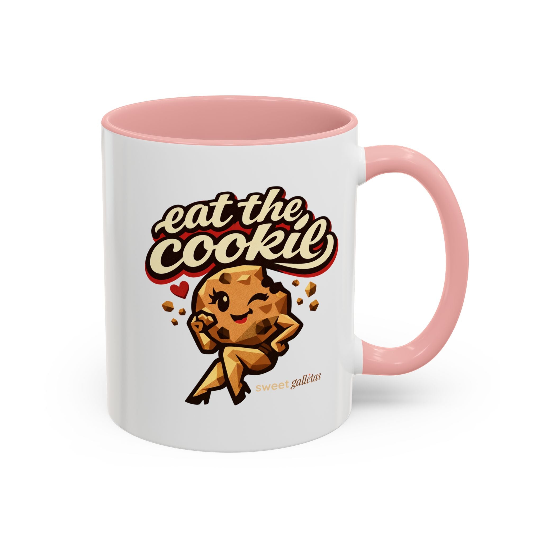 Eat the Cookie Coffee Mug — Cute Chocolate Chip Cookie Graphic Accent Mug