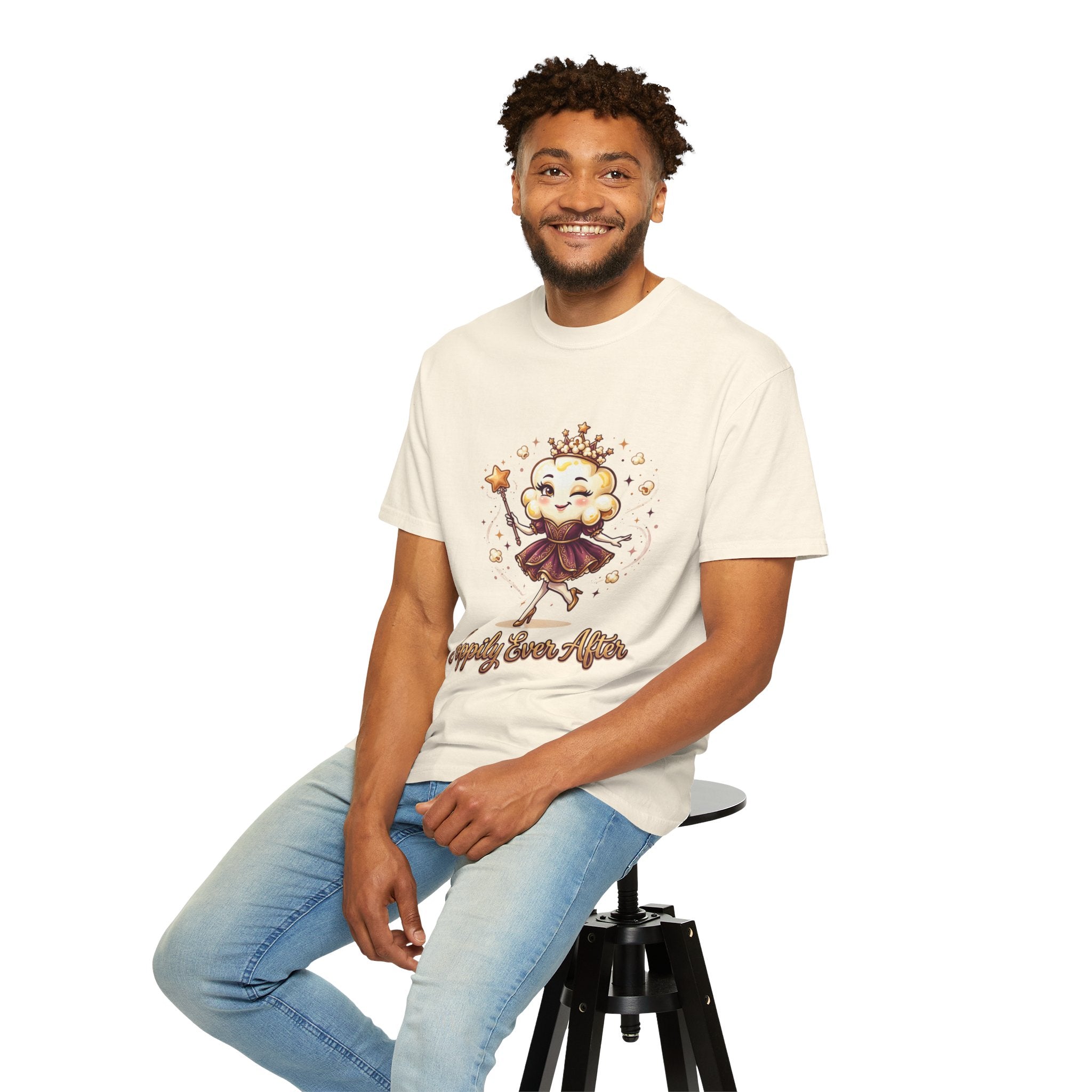 T-Shirt — "Poppily Ever After" Princess Popcorn Cute Graphic Tee