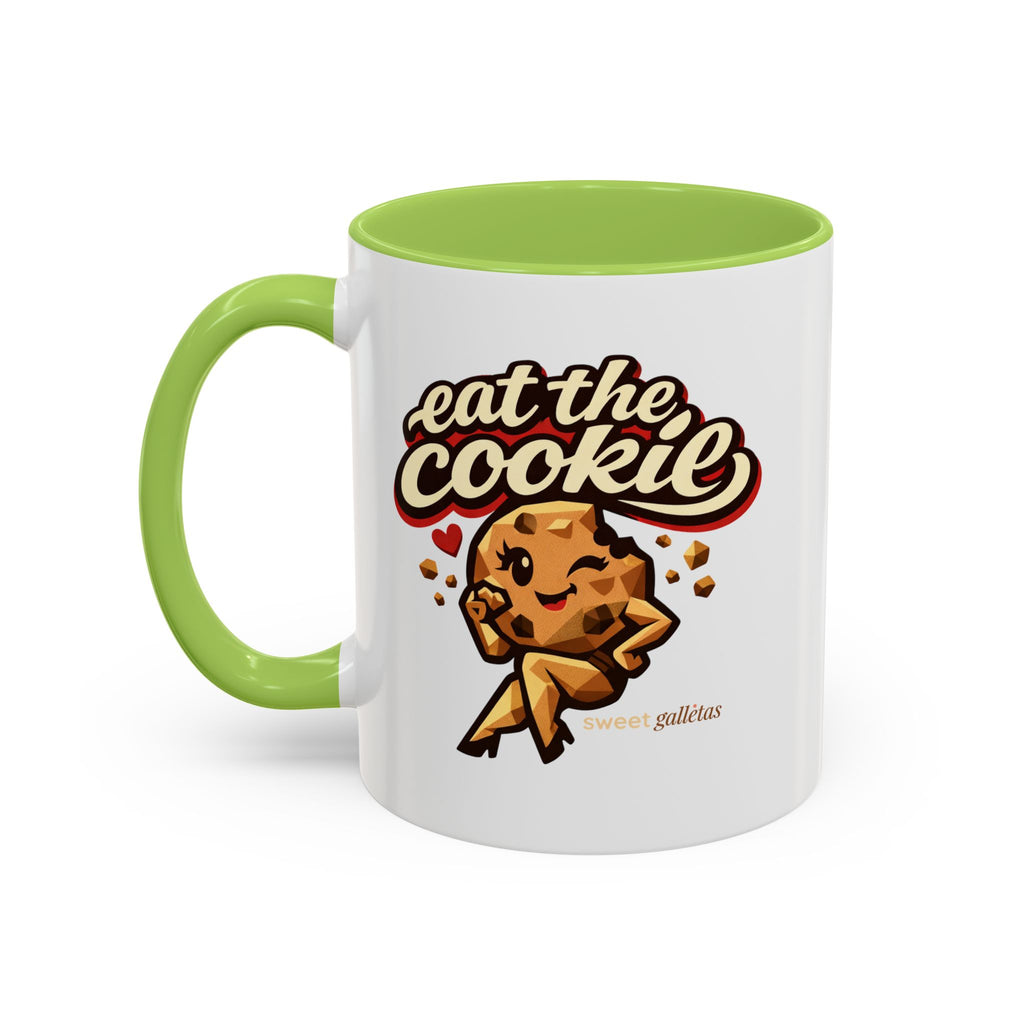 Eat the Cookie Coffee Mug — Cute Chocolate Chip Cookie Graphic Accent Mug
