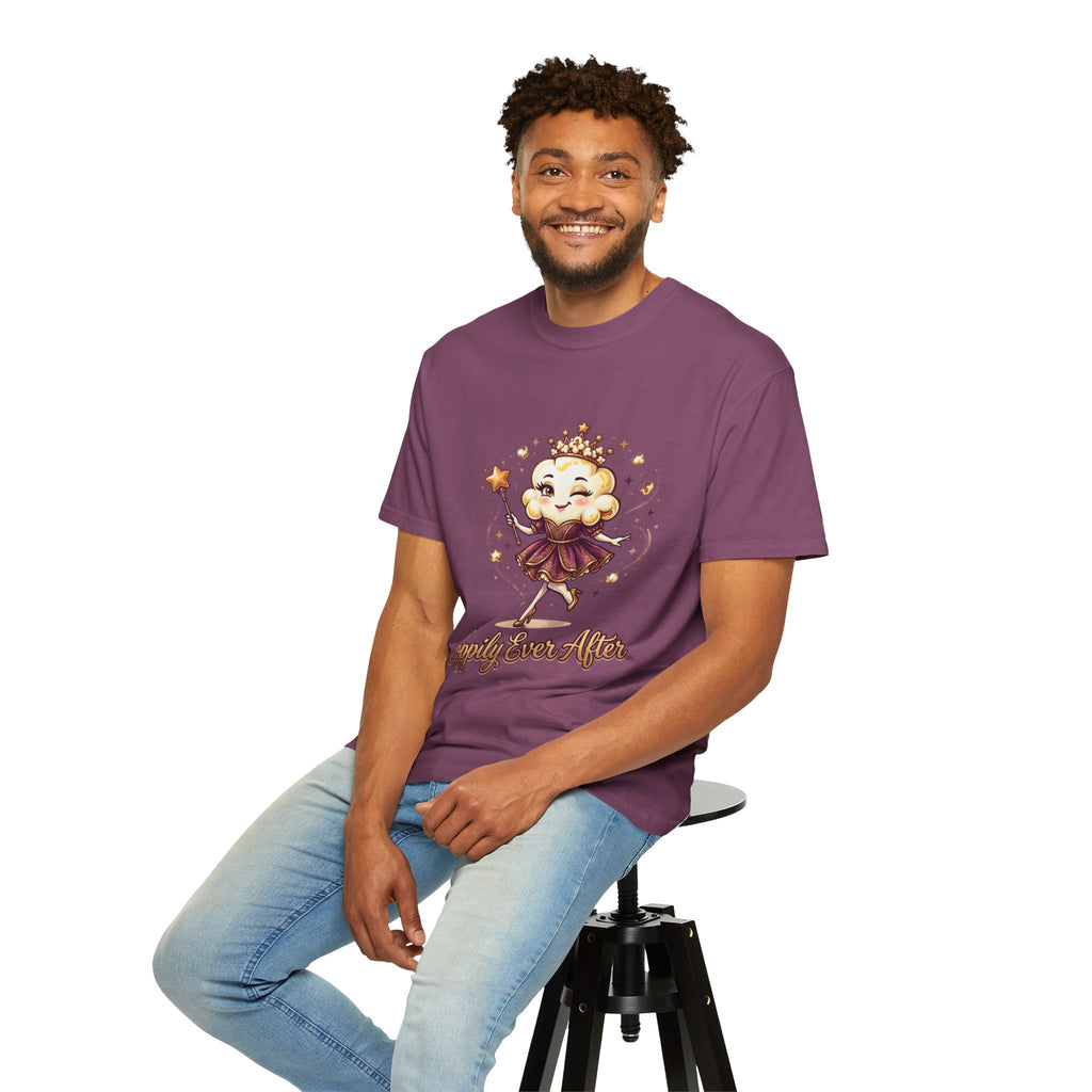 T-Shirt — "Poppily Ever After" Princess Popcorn Cute Graphic Tee