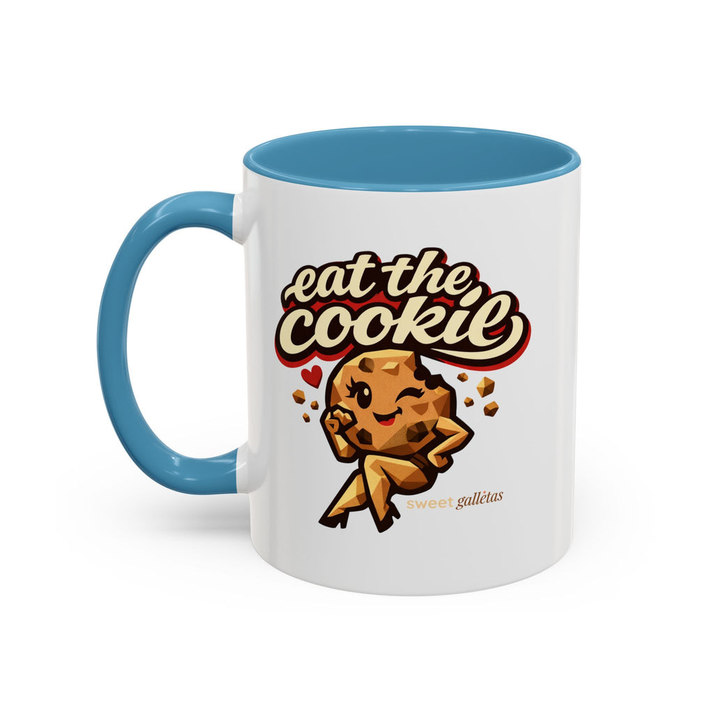 Eat the Cookie Coffee Mug — Cute Chocolate Chip Cookie Graphic Accent Mug