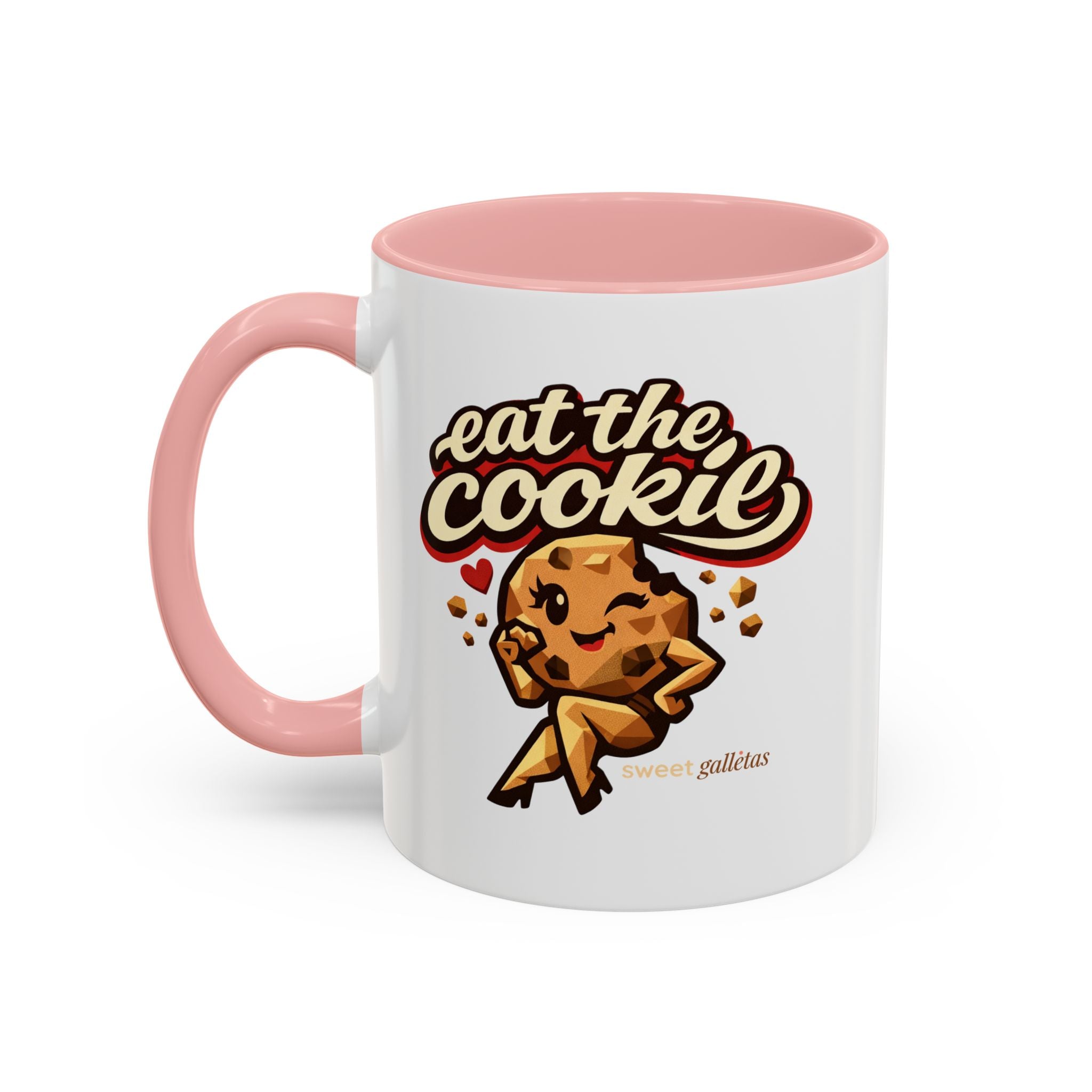 Eat the Cookie Coffee Mug — Cute Chocolate Chip Cookie Graphic Accent Mug