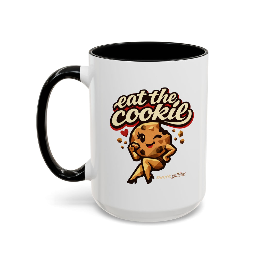 Eat the Cookie Coffee Mug — Cute Chocolate Chip Cookie Graphic Accent Mug