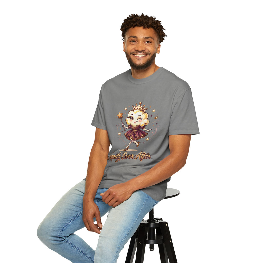 T-Shirt — "Poppily Ever After" Princess Popcorn Cute Graphic Tee