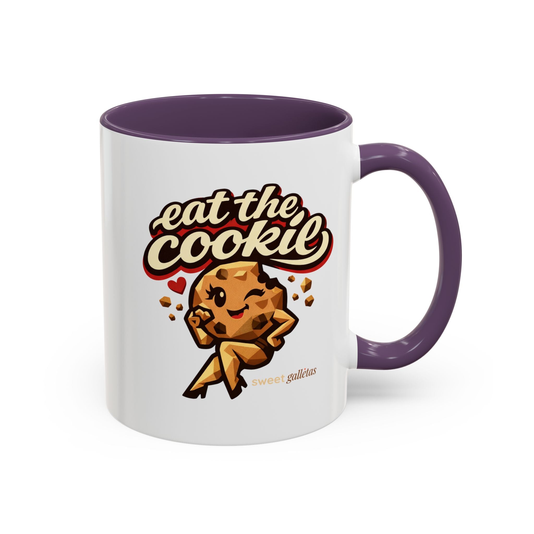 Eat the Cookie Coffee Mug — Cute Chocolate Chip Cookie Graphic Accent Mug