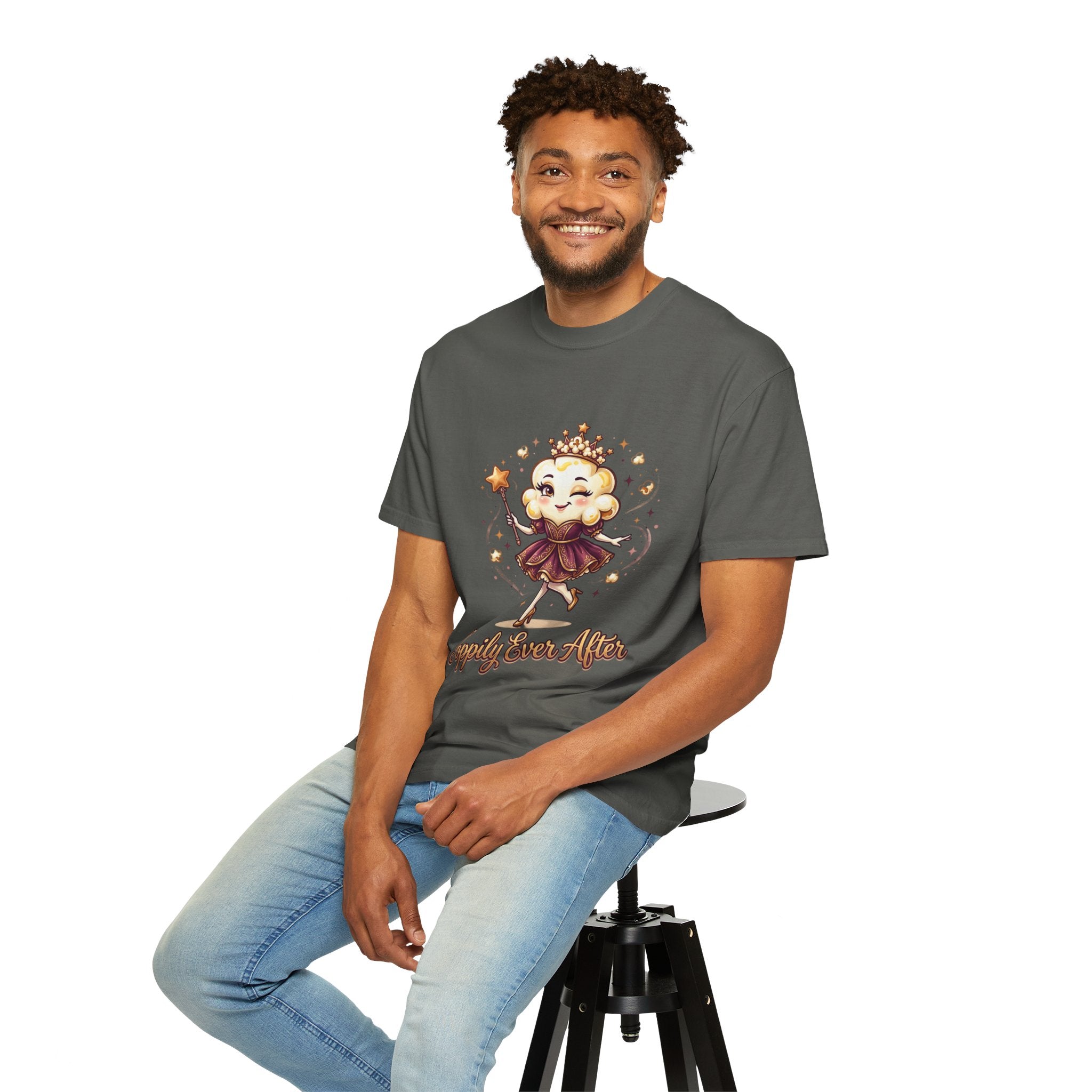 T-Shirt — "Poppily Ever After" Princess Popcorn Cute Graphic Tee