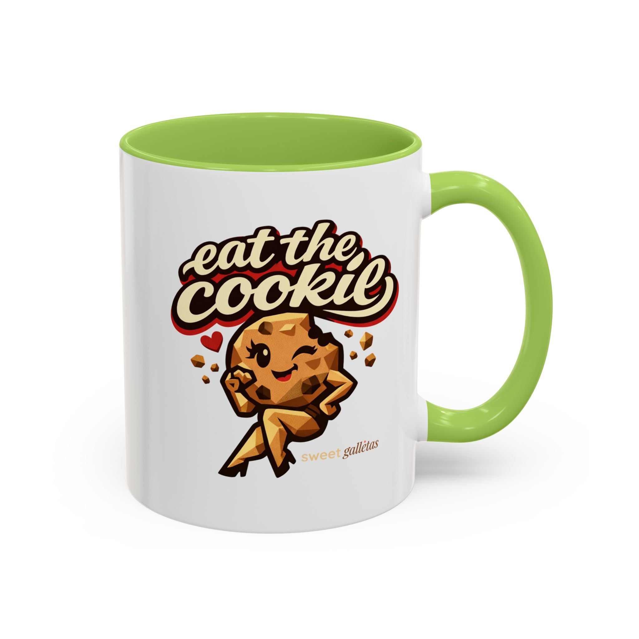 Eat the Cookie Coffee Mug — Cute Chocolate Chip Cookie Graphic Accent Mug