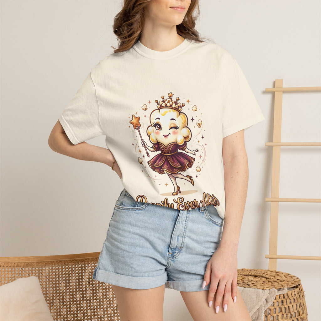 T-Shirt — "Poppily Ever After" Princess Popcorn Cute Graphic Tee