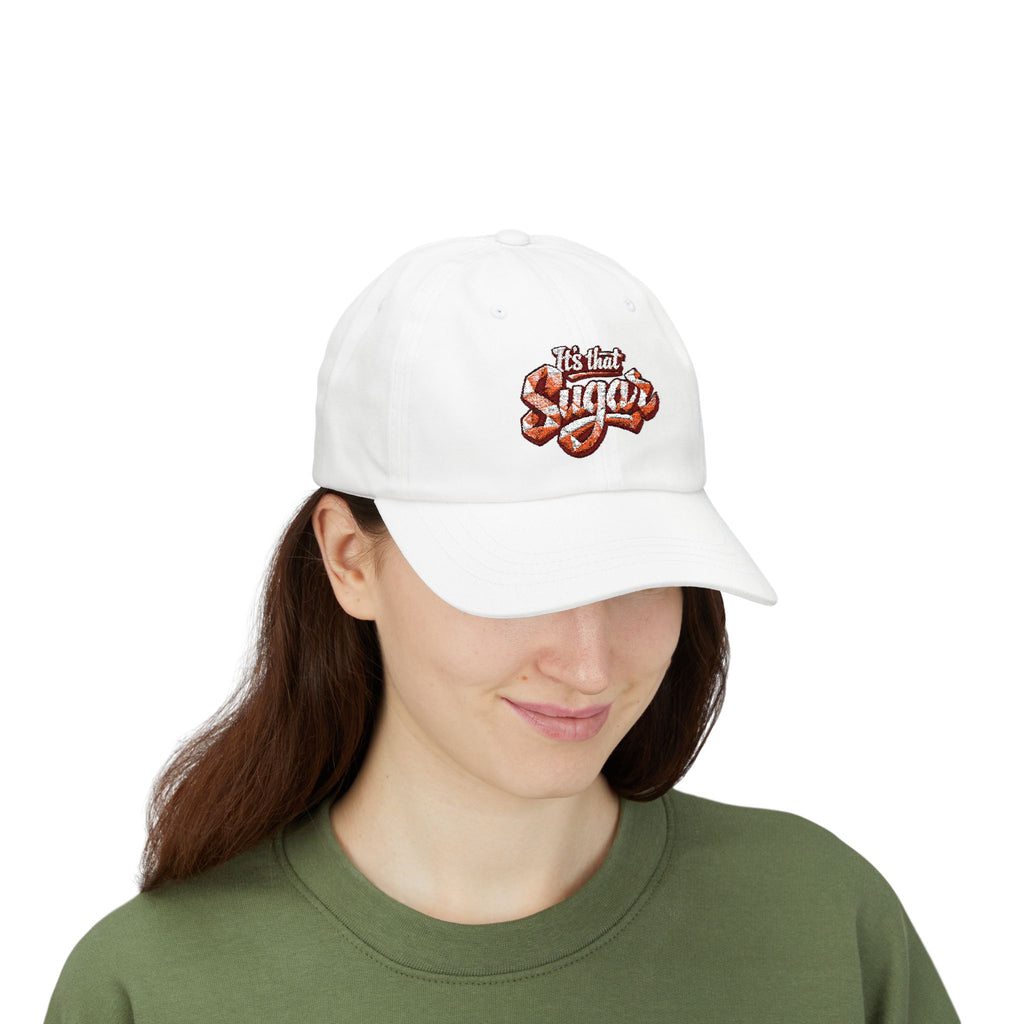 Classic Dad Cap — "It's That Suga" Retro Script Embroidered Baseball Hat