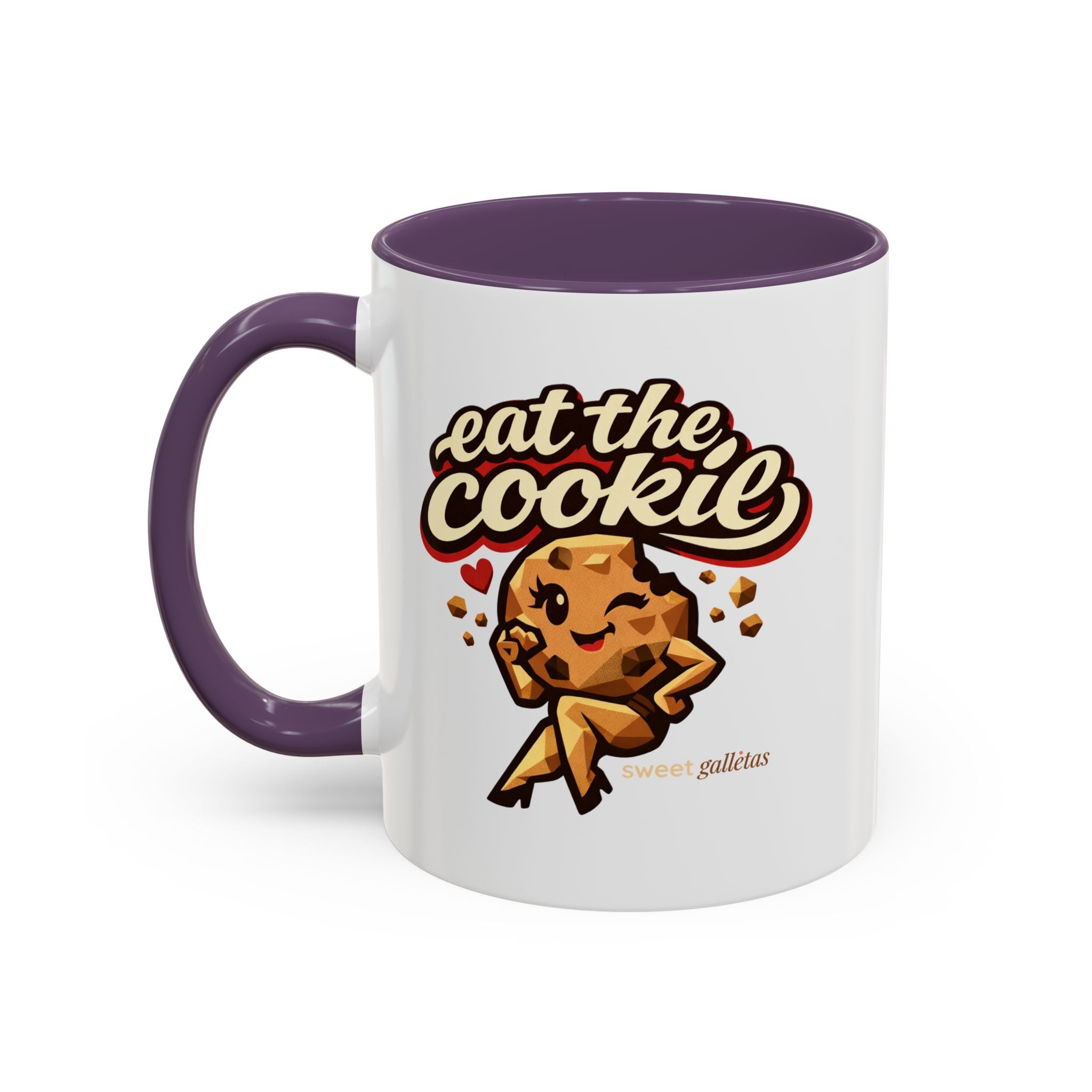Eat the Cookie Coffee Mug — Cute Chocolate Chip Cookie Graphic Accent Mug