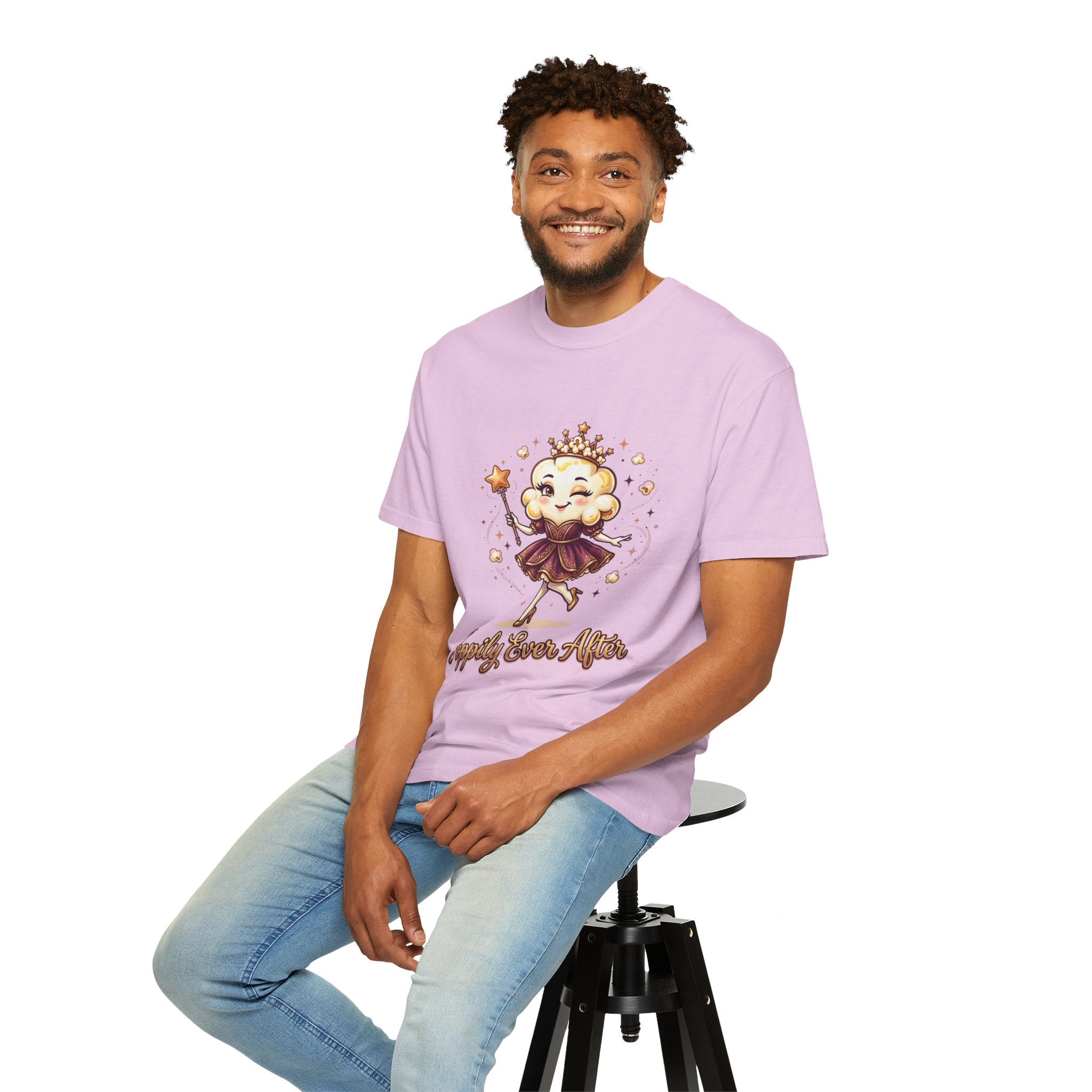 T-Shirt — "Poppily Ever After" Princess Popcorn Cute Graphic Tee