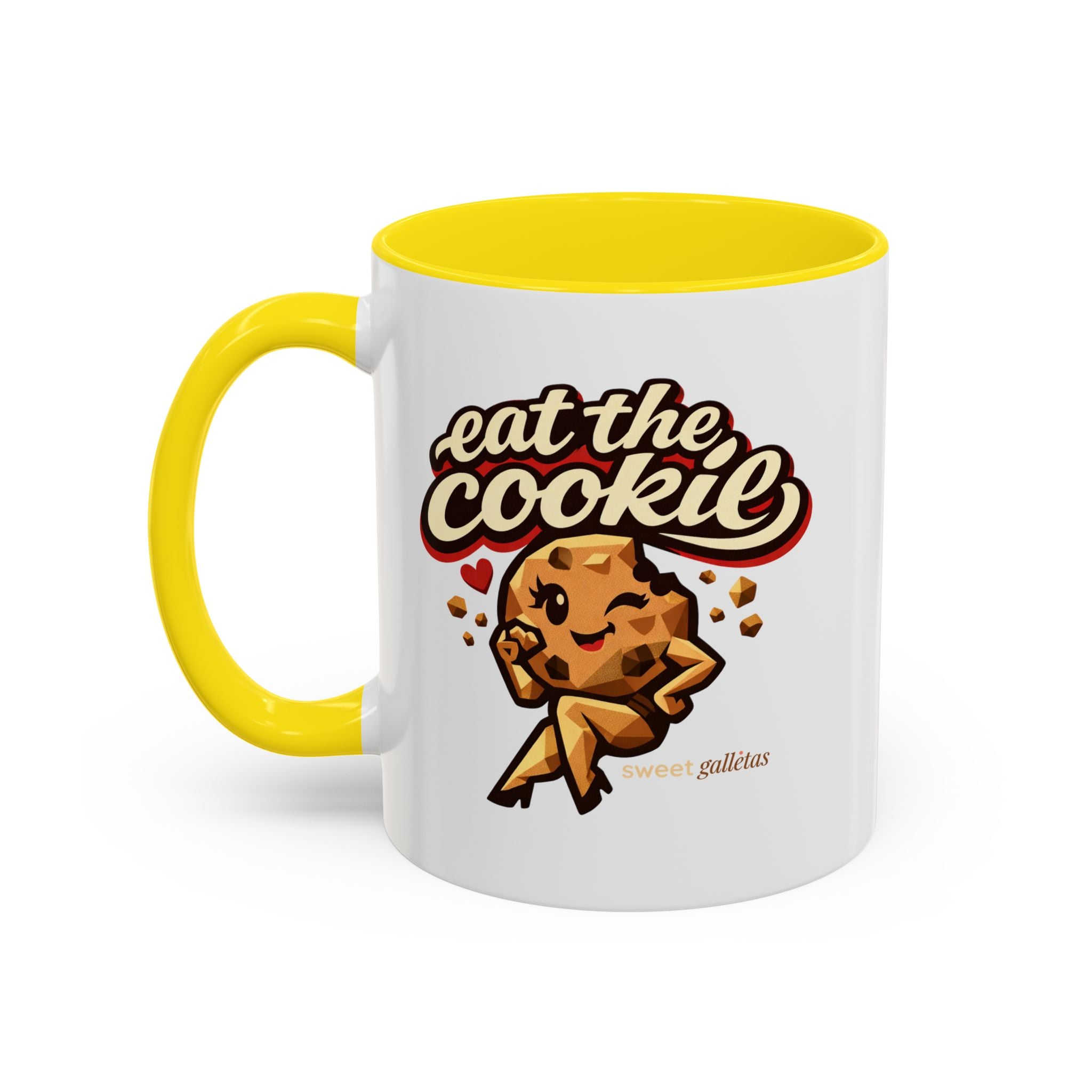 Eat the Cookie Coffee Mug — Cute Chocolate Chip Cookie Graphic Accent Mug