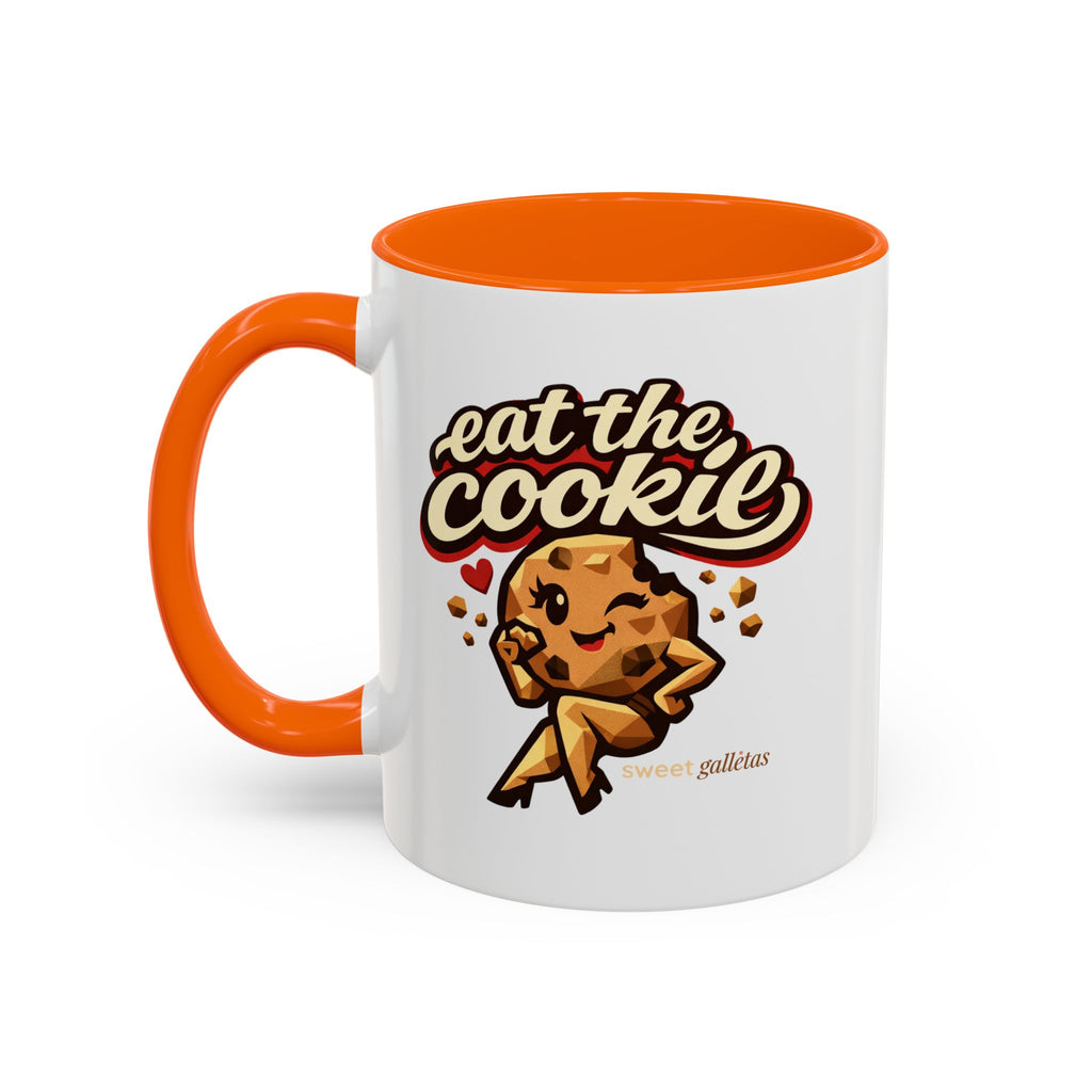 Eat the Cookie Coffee Mug — Cute Chocolate Chip Cookie Graphic Accent Mug