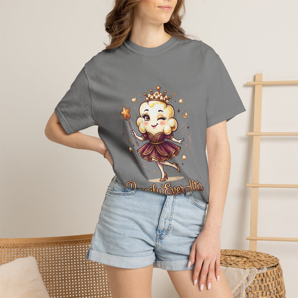 T-Shirt — "Poppily Ever After" Princess Popcorn Cute Graphic Tee