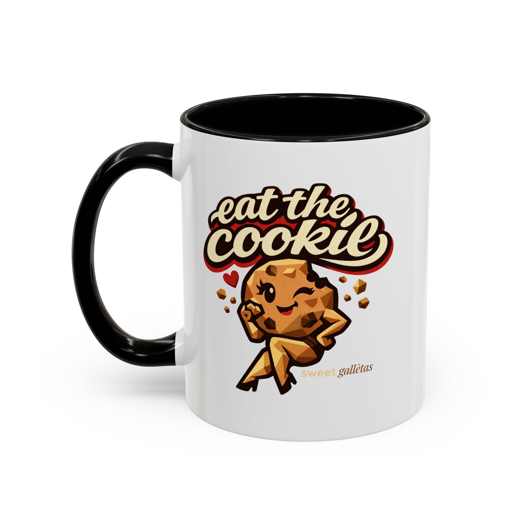 Eat the Cookie Coffee Mug — Cute Chocolate Chip Cookie Graphic Accent Mug