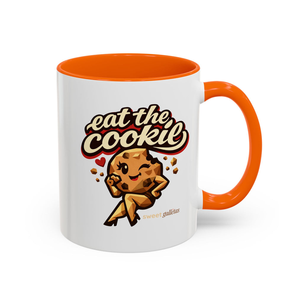 Eat the Cookie Coffee Mug — Cute Chocolate Chip Cookie Graphic Accent Mug