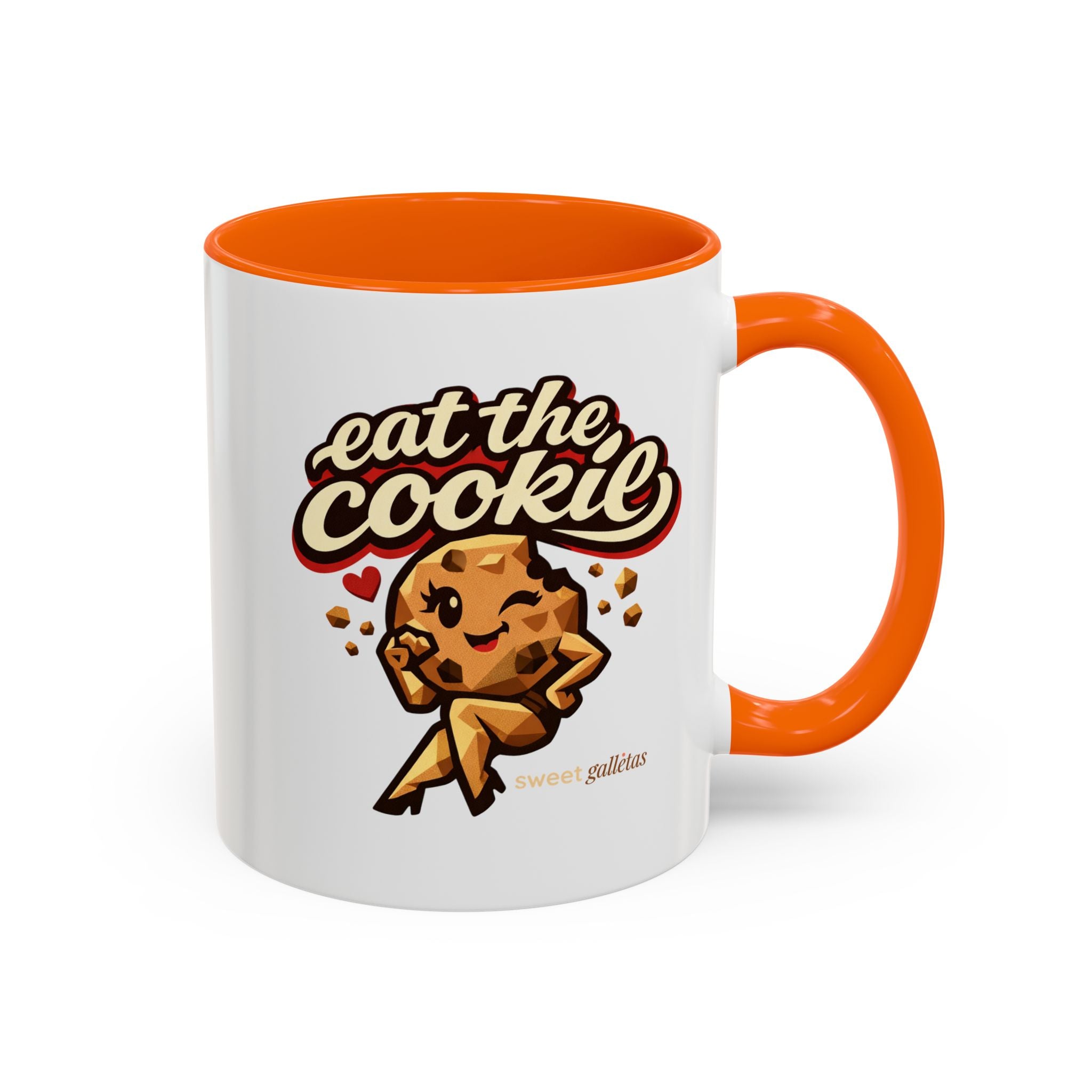 Eat the Cookie Coffee Mug — Cute Chocolate Chip Cookie Graphic Accent Mug