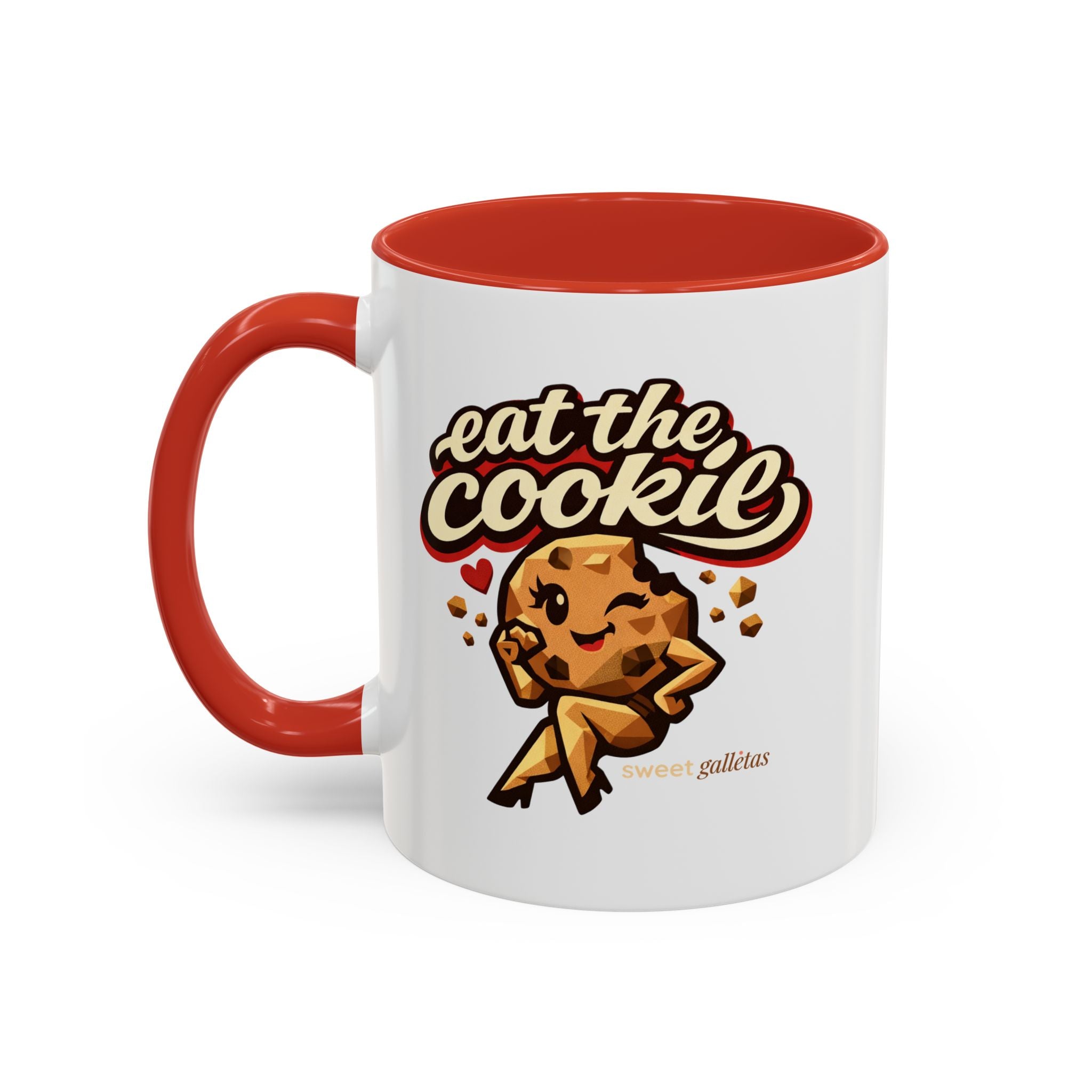 Eat the Cookie Coffee Mug — Cute Chocolate Chip Cookie Graphic Accent Mug