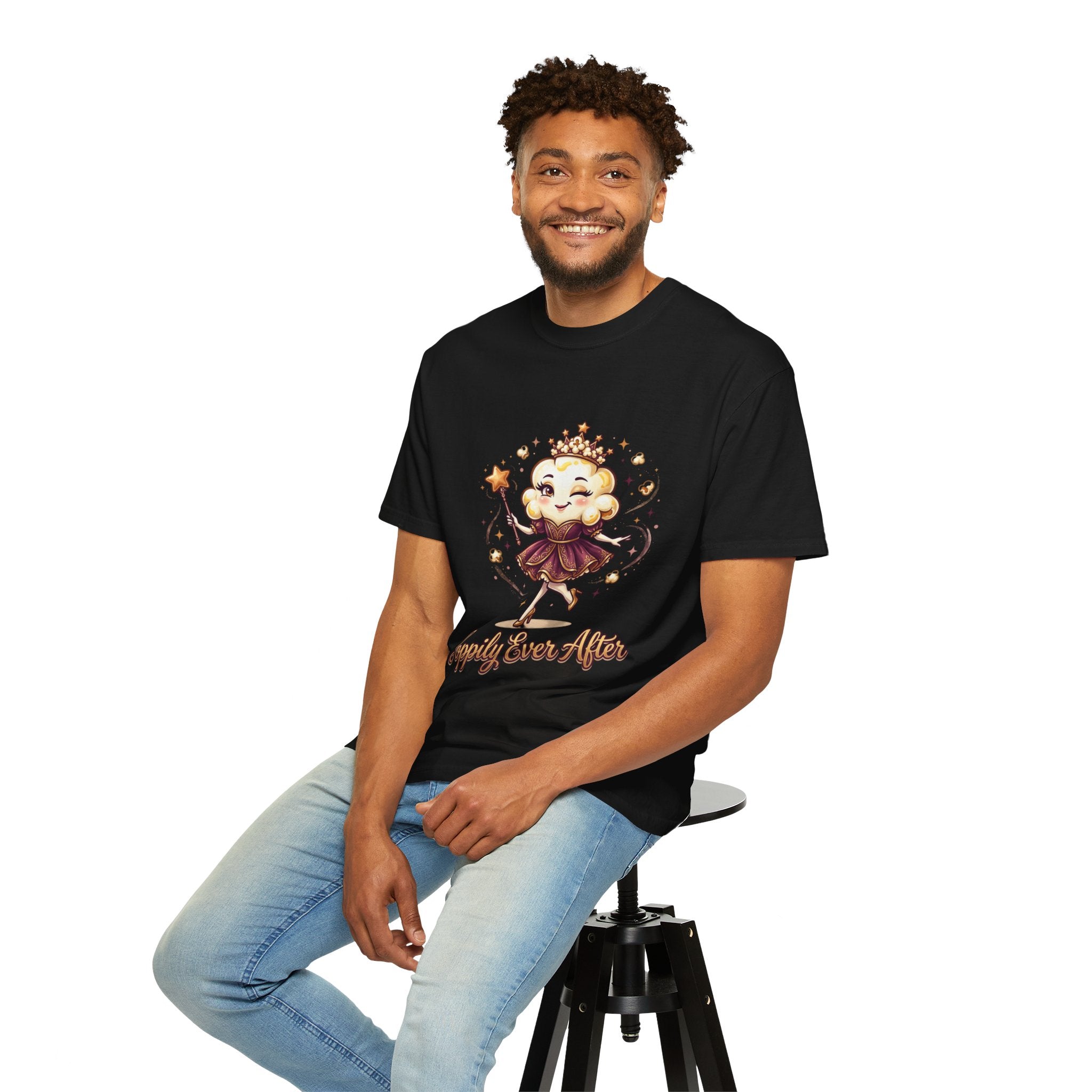 T-Shirt — "Poppily Ever After" Princess Popcorn Cute Graphic Tee