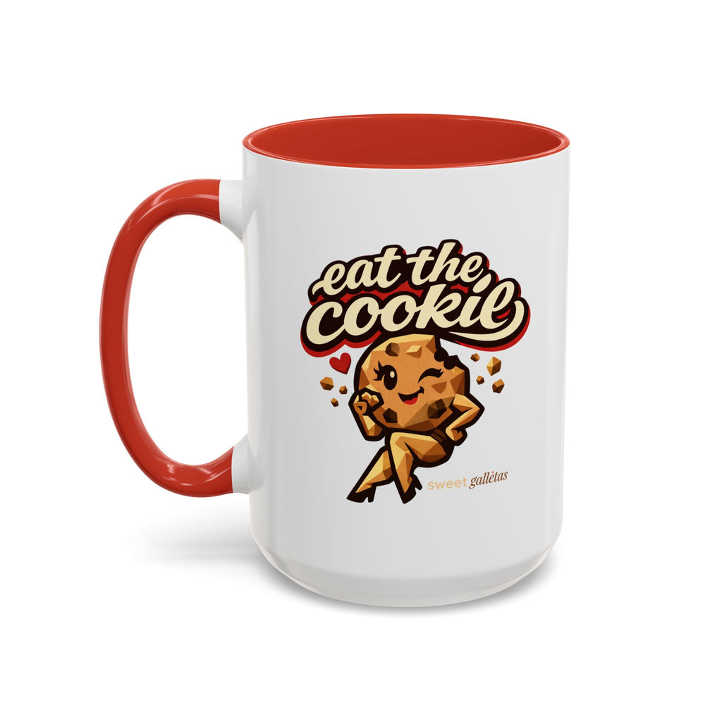 Eat the Cookie Coffee Mug — Cute Chocolate Chip Cookie Graphic Accent Mug