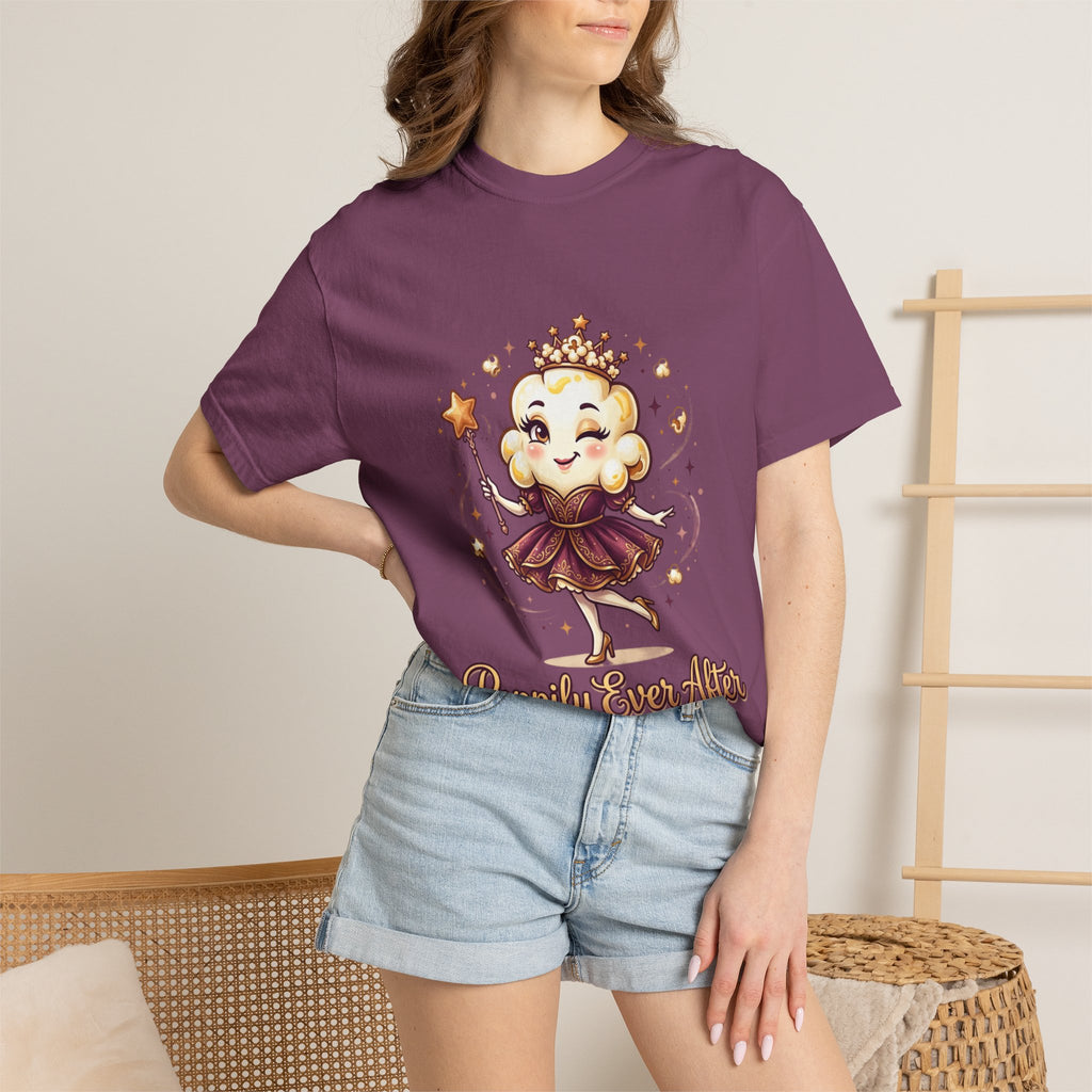 T-Shirt — "Poppily Ever After" Princess Popcorn Cute Graphic Tee