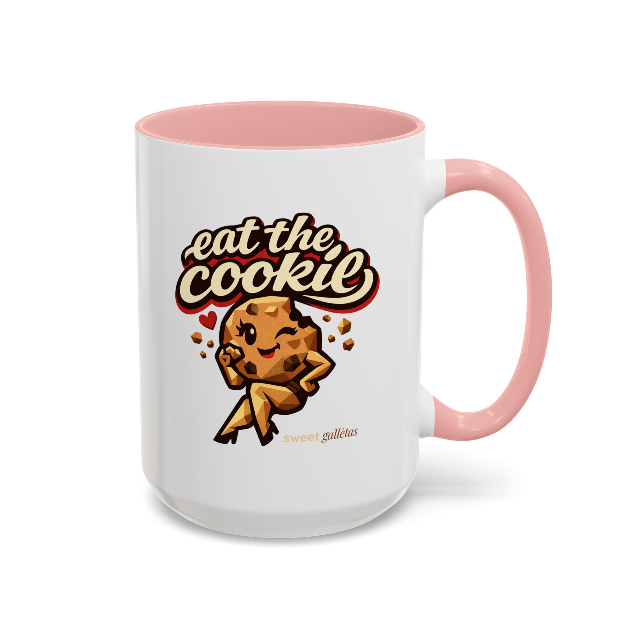 Eat the Cookie Coffee Mug — Cute Chocolate Chip Cookie Graphic Accent Mug