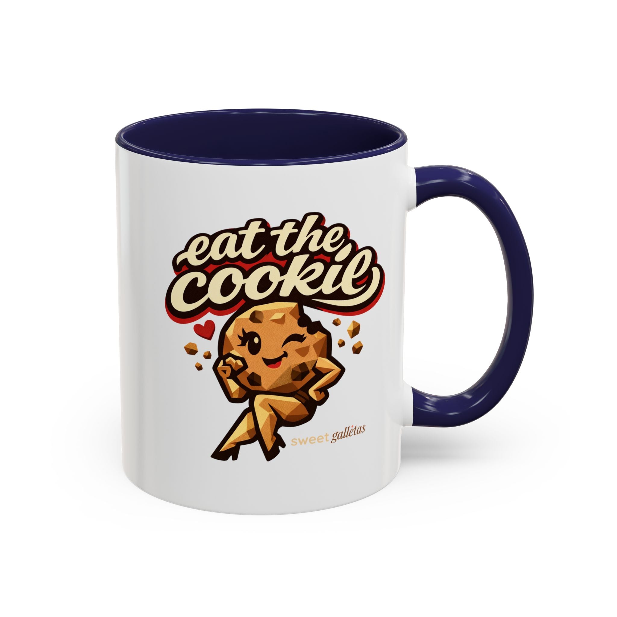 Eat the Cookie Coffee Mug — Cute Chocolate Chip Cookie Graphic Accent Mug