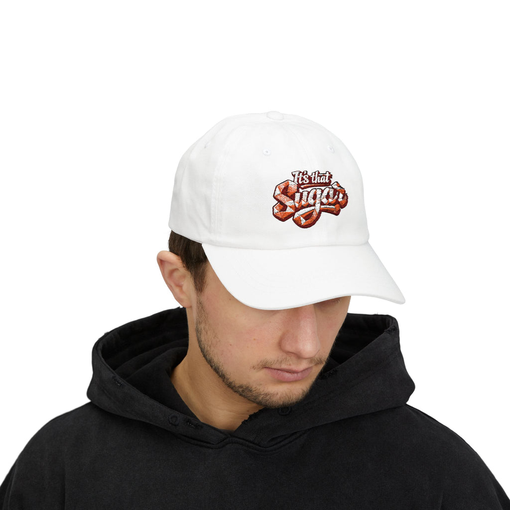 Classic Dad Cap — "It's That Suga" Retro Script Embroidered Baseball Hat