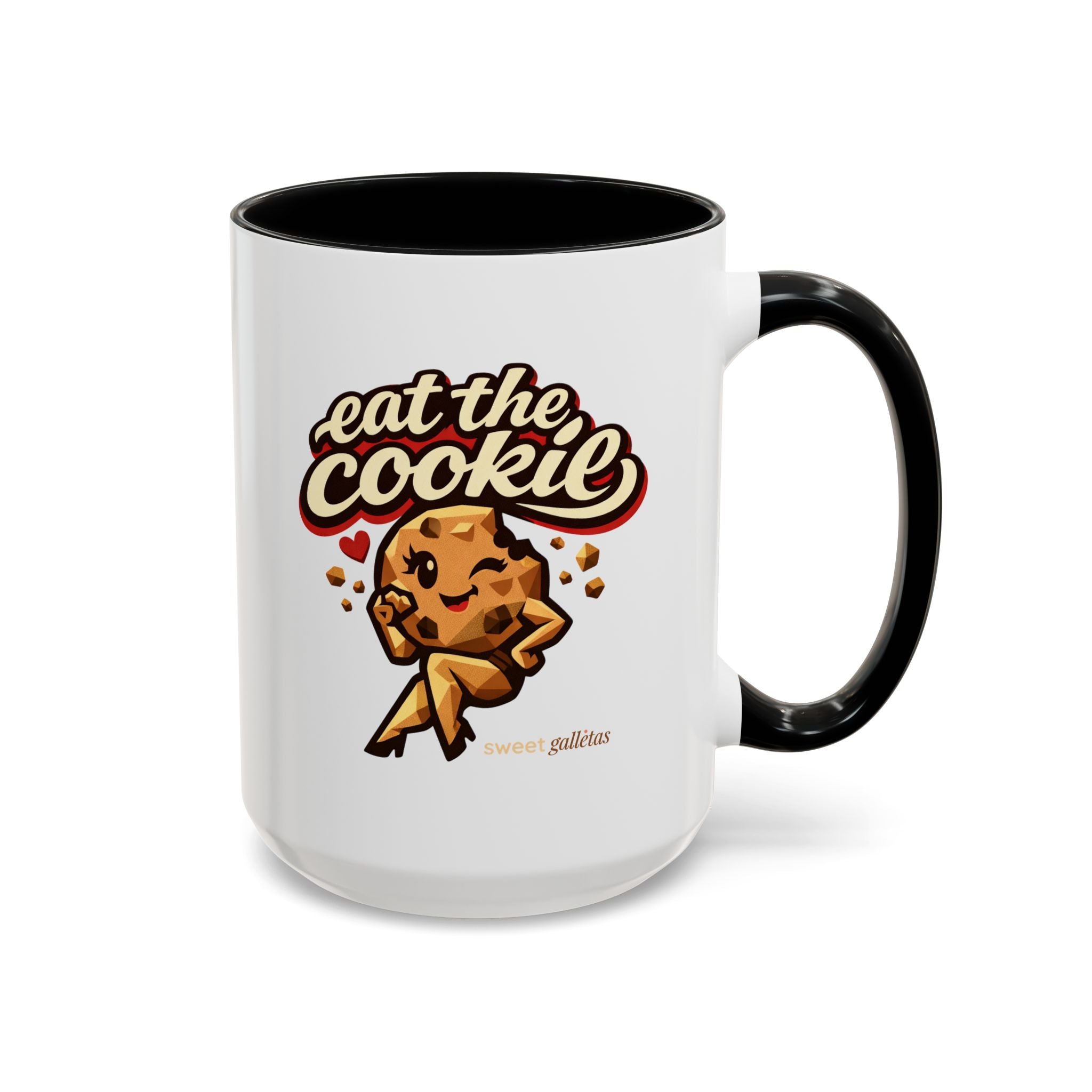 Eat the Cookie Coffee Mug — Cute Chocolate Chip Cookie Graphic Accent Mug